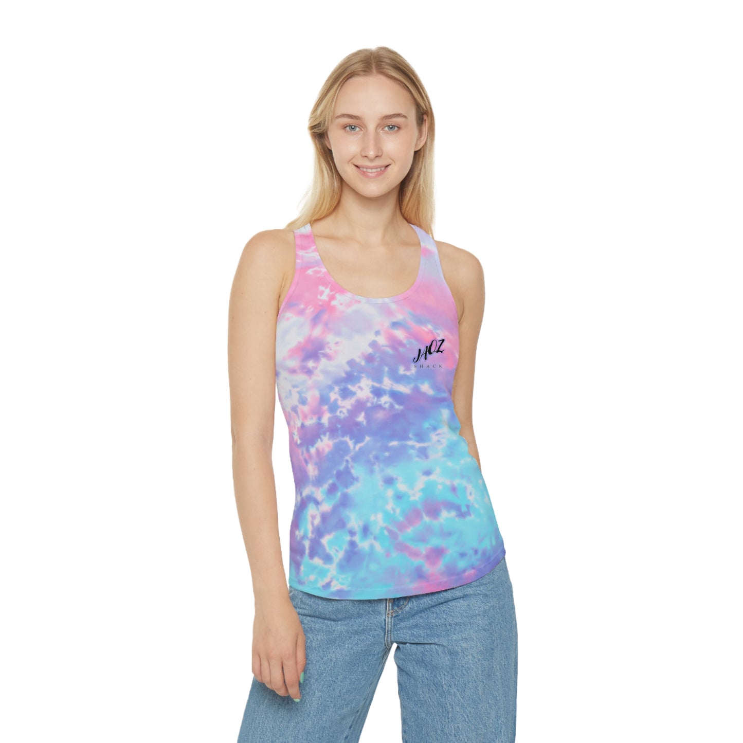 JAQZ Shack Psychedelic Tie-Dye Racerback Tank Top