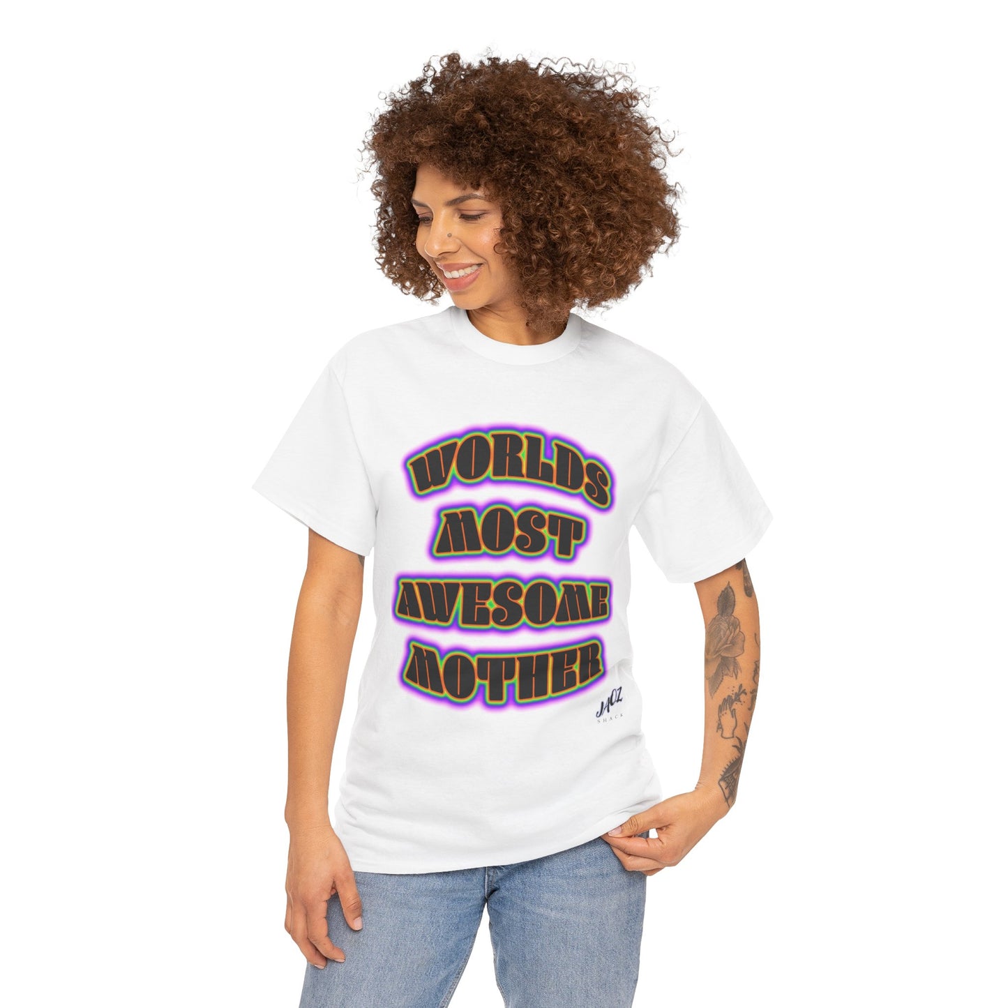 "The Worlds Most Awesome Mother" Original JAQZ Shack print Tee-Shirt