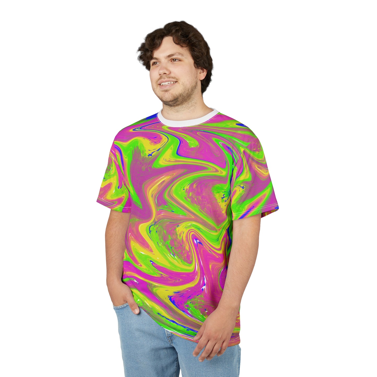 Vibrant Pschedelic Unisex Tee - Bold Colorful Fashion Statement for Everyday Wear