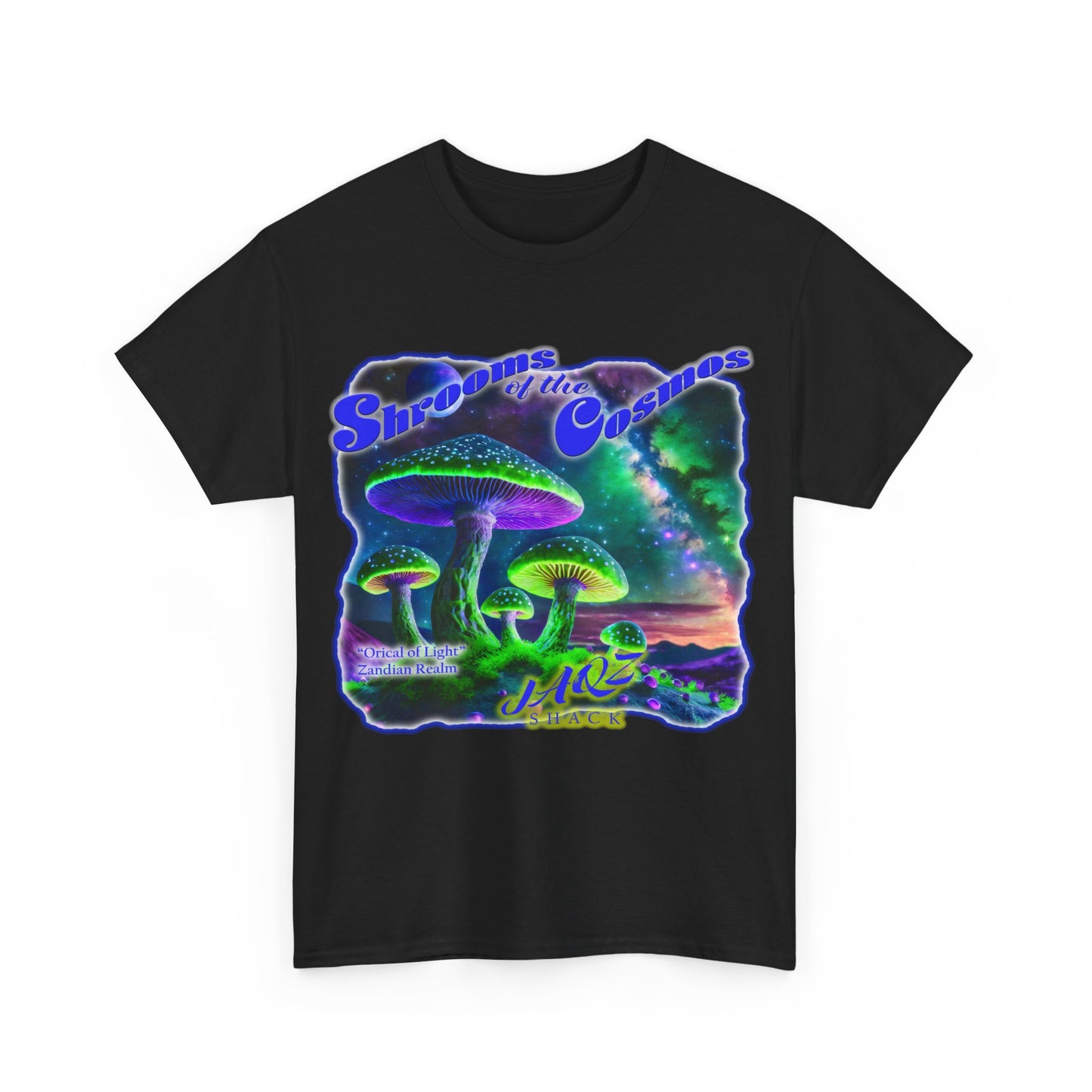 "Oracal of Light" Shrooms of the Cosmos JAQZ Shack Unisex Heavy Cotton Tee