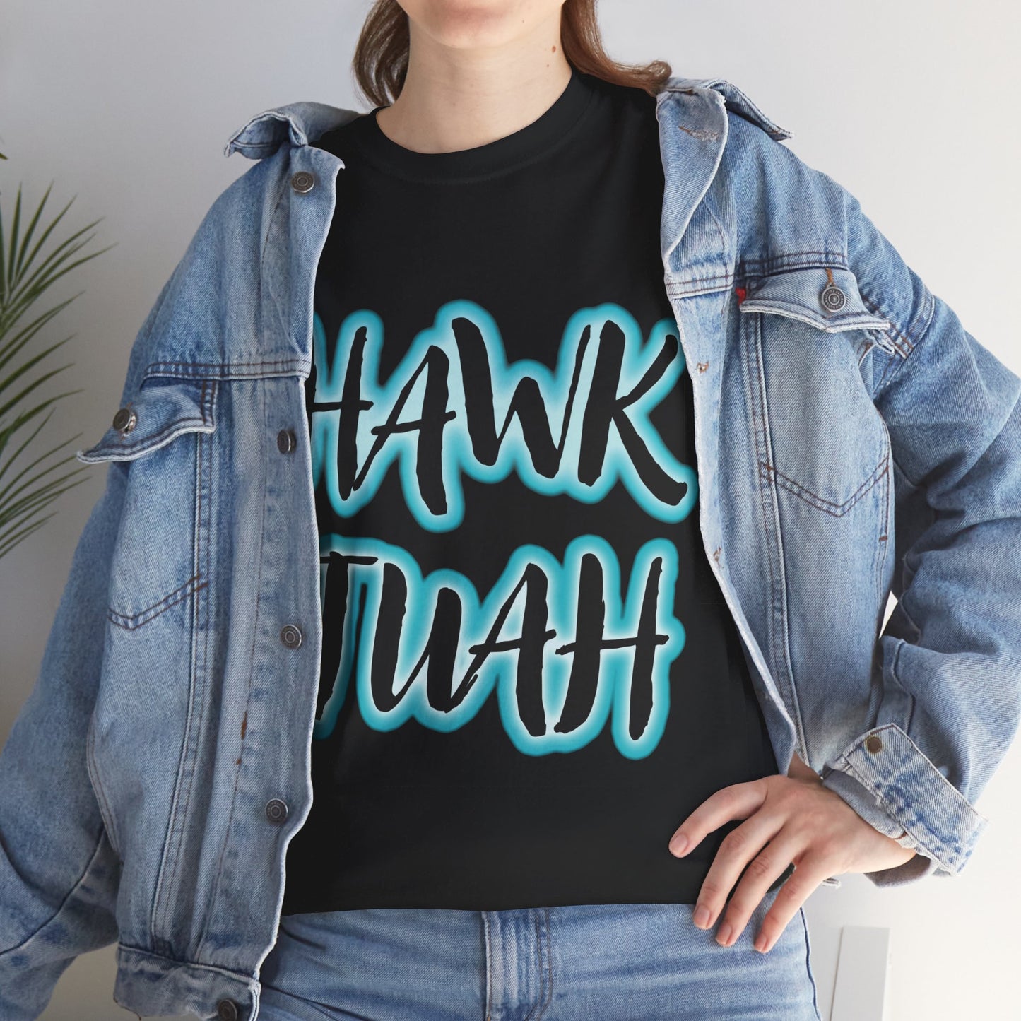 HAWK TUAH Original JAQZ Shack print Tee-Shirt