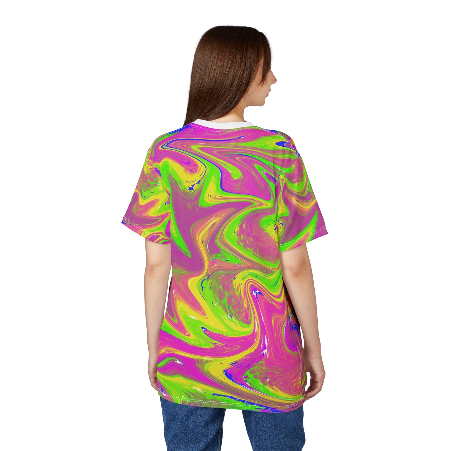 Vibrant Pschedelic Unisex Tee - Bold Colorful Fashion Statement for Everyday Wear