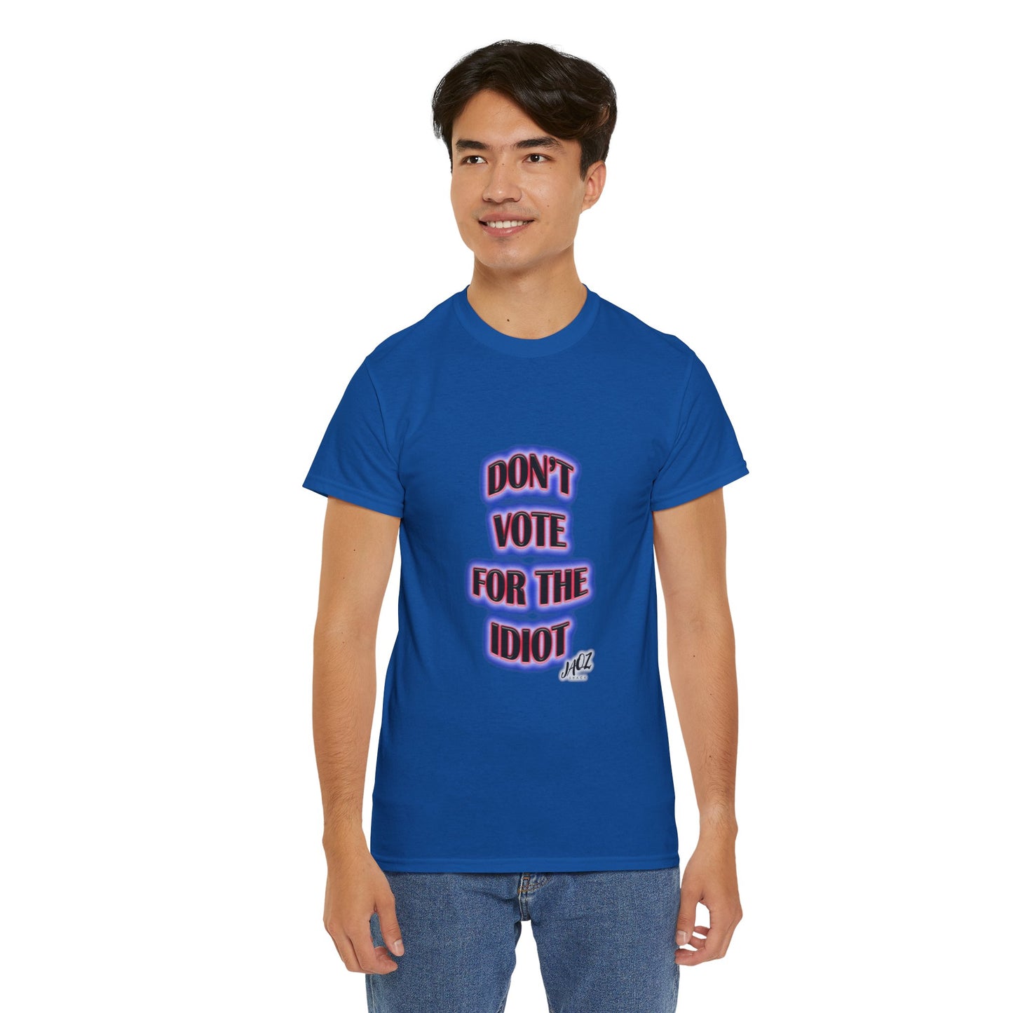 Democratic Party "Don't vote for the Idiot" Original JAQZ Shack Unisex Heavy Cotton Tee