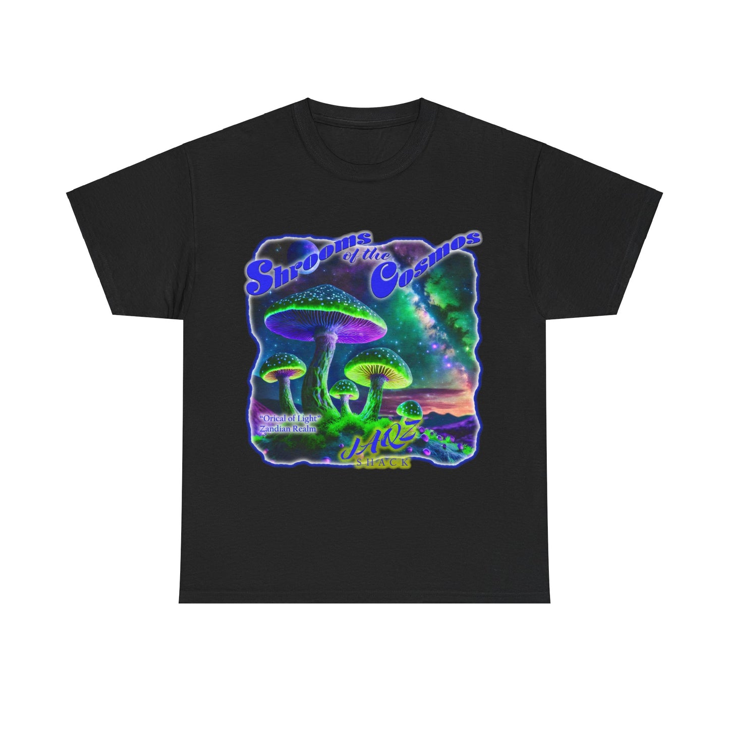 "Oracal of Light" Shrooms of the Cosmos JAQZ Shack Unisex Heavy Cotton Tee