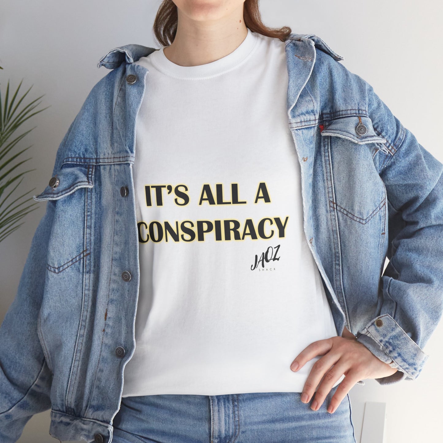 "IT'S All A CONSPIRACY" Original JAQZ Shack Unisex Heavy Cotton Tee