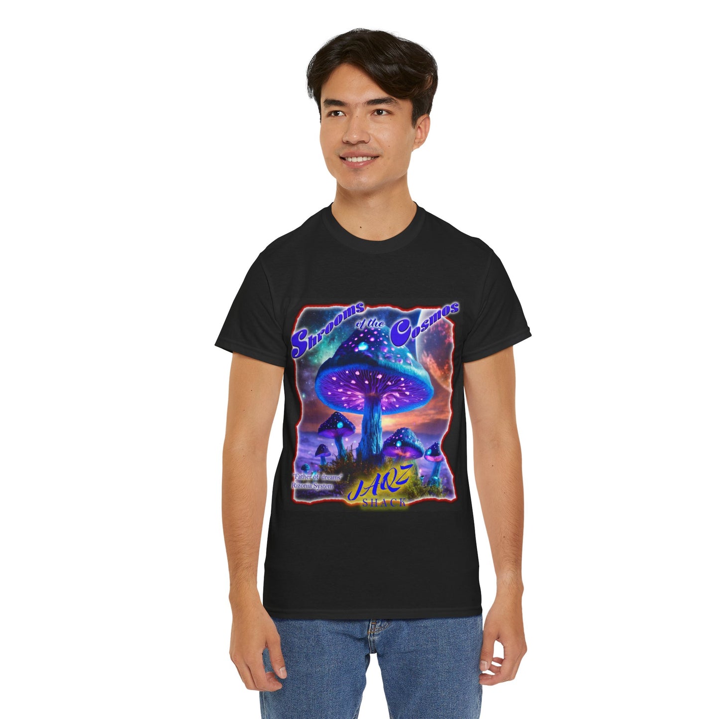 "Father of Dreams" Shrooms of the Cosmos JAQZ Shack Unisex Heavy Cotton Tee