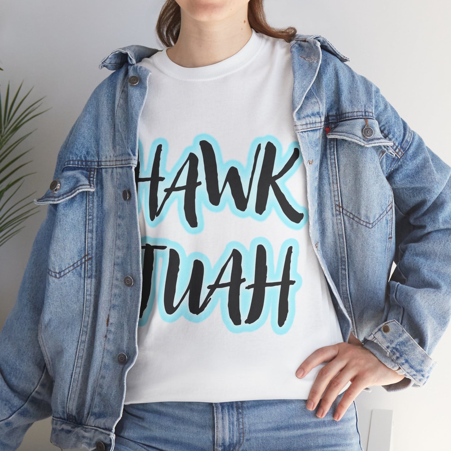 HAWK TUAH Original JAQZ Shack print Tee-Shirt