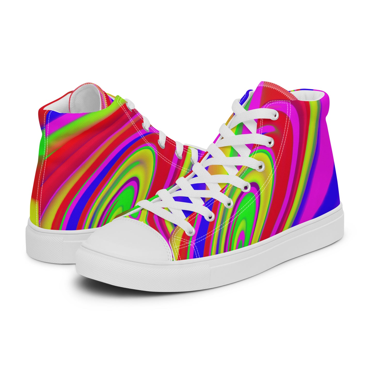 JAQZ Shack Psychedelic Men’s high top canvas shoes